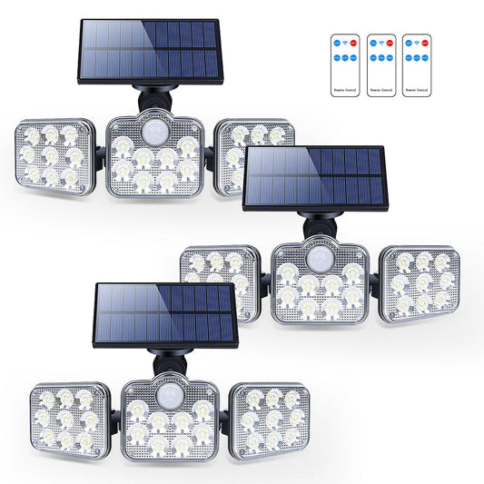 Solar Outdoor Lights 138 LED 3-Head